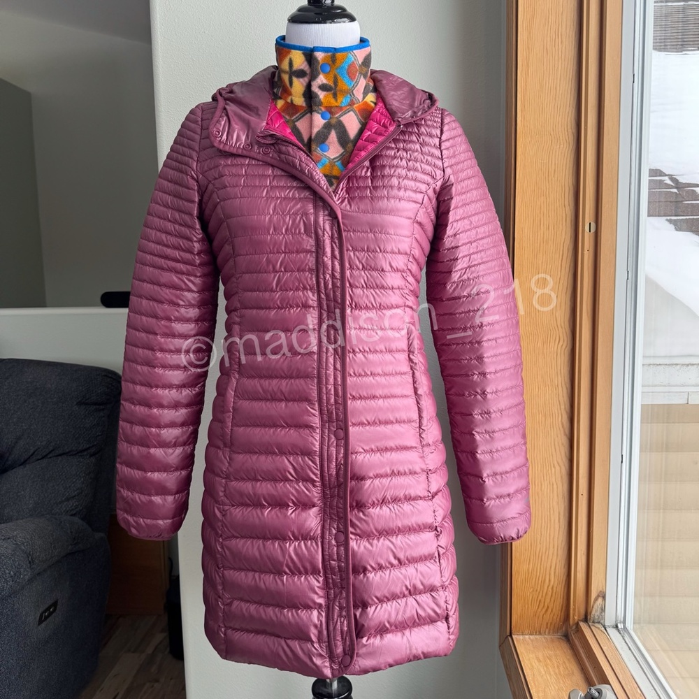 Patagonia Lightweight Fiona Parka Small Oxblood Red 600-fill down Windproof S